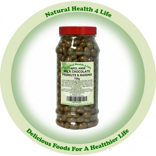 Carol Anne Milk Chocolate Peanuts & Raisins in Gift Jar 750g