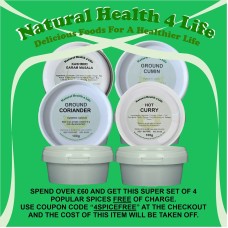 4 Spice Set of Ground Cumin, Coriander, Garam Masala & Hot Blend Curry 4 x 100g