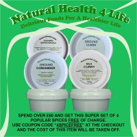 4 Spice Set of Ground Cumin, Coriander, Garam Masala & Mild Blend Curry 4 x 100g