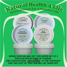 4 Spice Set of Ground Cumin, Coriander, Garam Masala & Mild Blend Curry 4 x 100g