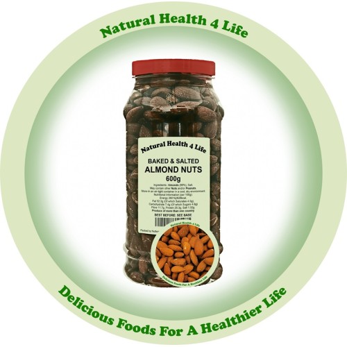 Baked & Salted Almond Nuts  in Gift Jar 600g