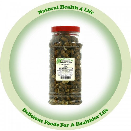Caramelised Cinnamon Honey Cashew Nuts in Gift Jar 500g