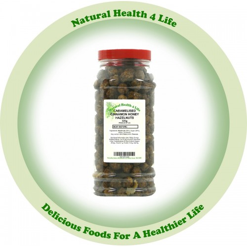 Caramelised Cinnamon Honey Hazelnuts in Gift Jar 525g