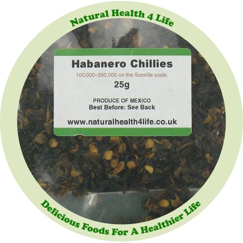 Dried Habanero Chillies 25g