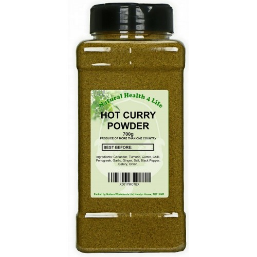 Hot Curry Powder 700g in a shaker jar