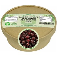 Candied Natural Colour Dark Red Cherries 450g