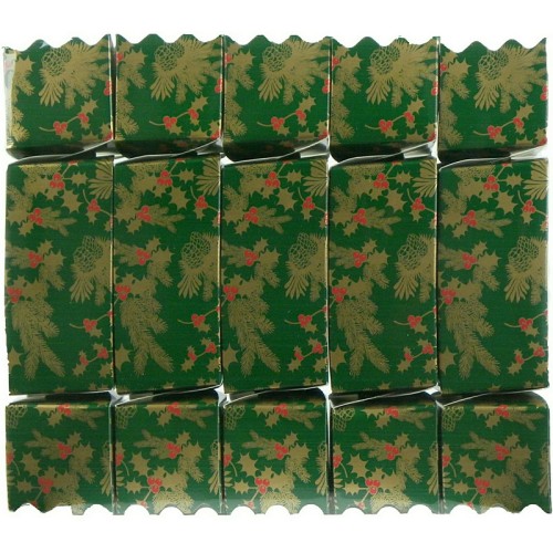 Large Christmas Fill Your Own Crackers - 5 Green & Gold