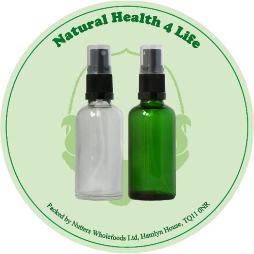 50ml Glass Bottles, Various Colours - 6 Packs with Atomisers