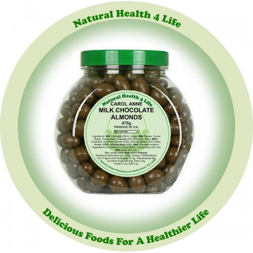 Carol Anne Milk Chocolate Almond Nuts in Gift Jar 475g