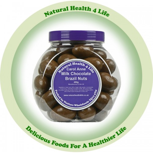 Carol Anne Milk Chocolate Brazil Nuts in Gift Jar 450g