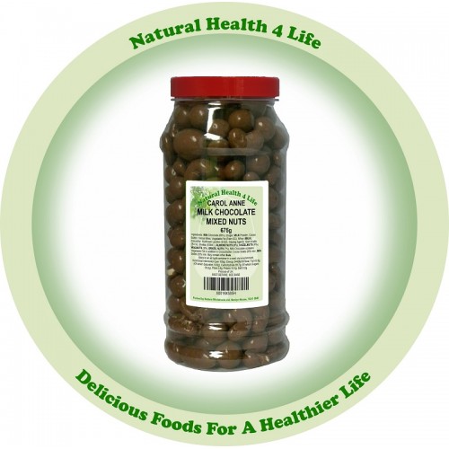 Carol Anne Milk Chocolate Mixed Nuts in Gift Jar 675g