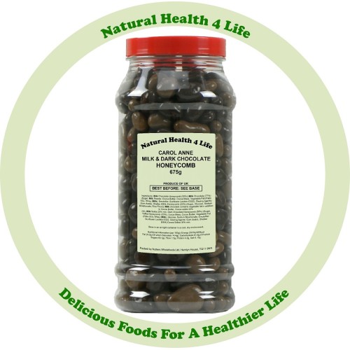 Carol Anne Milk and Dark Chocolate Honeycomb in Gift Jar 675g