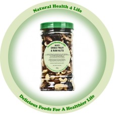 Deluxe Dried Fruit and Raw Nuts Mix in Gift Jar 250g