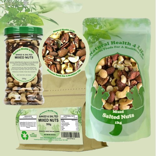 Baked & Salted Mixed Nuts ( Cashews, Almonds and Pecans )