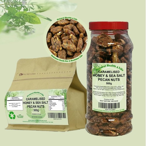 Caramelised Honey Sea Salt Pecan Halves