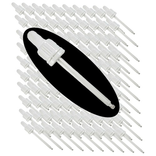 50ml White Topped Glass Pipettes - Pack of 100