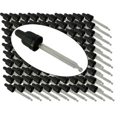 100ml Black Topped Glass Pipettes - Pack of 100