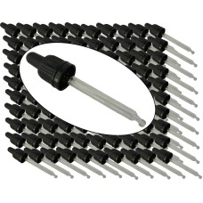 30ml Black Topped Glass Pipettes - Pack of 100