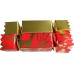 Mini Christmas Decorative Crackers - Set of 6 Red & Gold