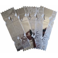 Mini Christmas Decorative Crackers - Set of 6 Silver