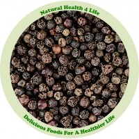 Black Peppercorns in various weights and containers