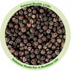 Black Peppercorns in various weights and containers