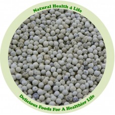 White Peppercorns in various weights and containers