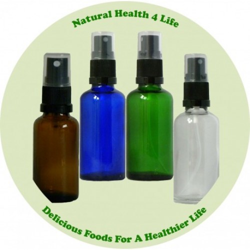 10ml Glass Bottles, Various Colours - Pack of 6 with Atomisers