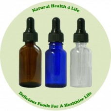 20ml Glass Bottles, Various Colours - 6 Packs with Tamper Evident Glass Pipettes