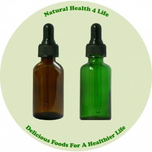 30ml Glass Bottles, Various Colours - 6 Packs with Tamper Evident Glass Pipettes
