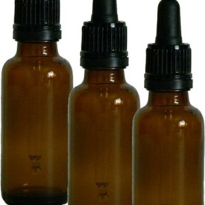 20ml Amber Glass Bottles with Glass Pipettes