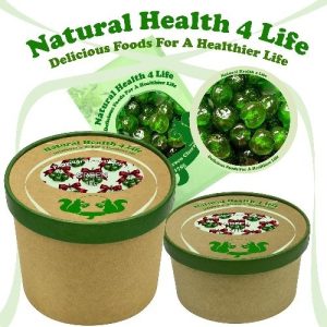 Candied green glace cherries in various packaging