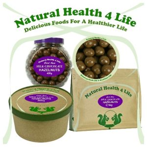 Milk chocolate hazelnut packaging display