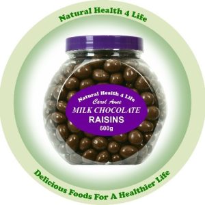 Carol Anne Milk Chocolate Raisins in Gift Jar 500g