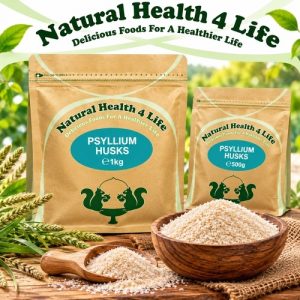 Psyllium husk in various packaging