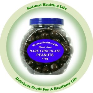 Dark Chocolate Peanuts in a gift jar