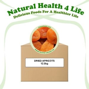 Dried apricots in a box