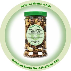 Baked & Salted Mixed Nuts (Almonds, Cashews, Pecans) in Gift Jar 250g