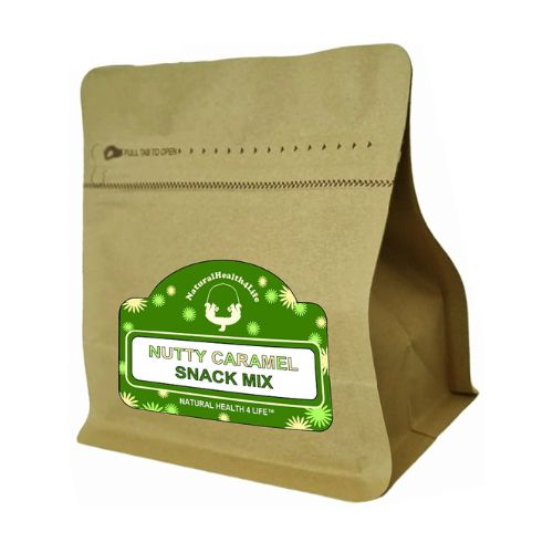 Nutty Caramel Nut Snacks - 150g 1 Nutty caramel nut snacks in a ouch