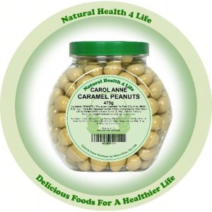 Caramel peanuts in a gift jar