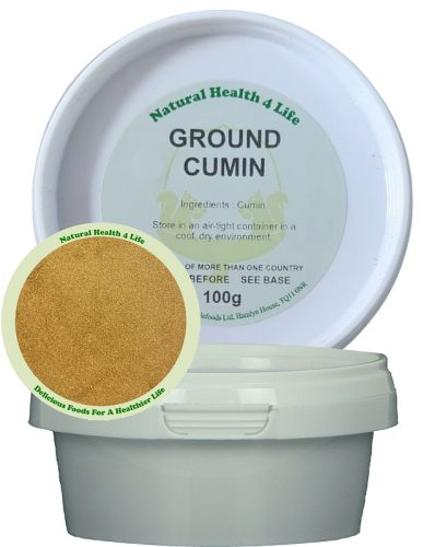 Ground Cumin 100g 1 Ground Cumin in a white plastic tub