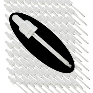 100ml White Topped Glass Pipettes - Pack of 100