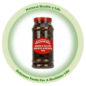 Jar of smoked almonds