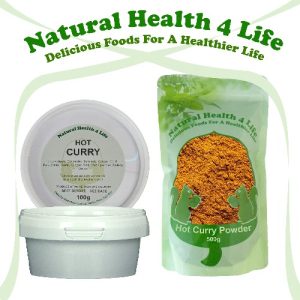 Hot Curry Powder in various weights and containers