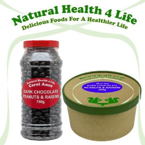 Dark Chocolate Peanuts and Raisins
