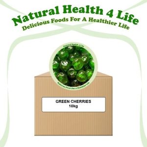 Candied Green Glace Cherries in a box